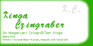 kinga czingraber business card